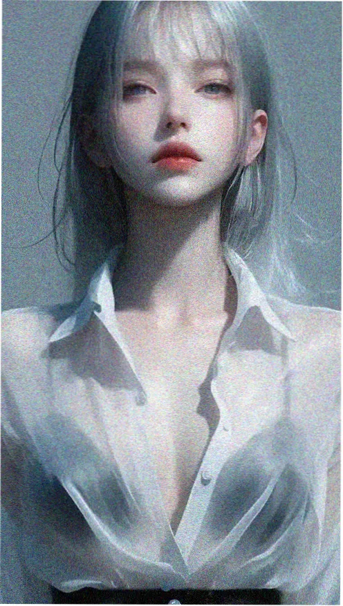 都市奇幻霓虹少女海报